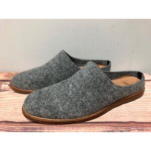 RHODES Gray Wool House Slippers  Indoor Outdoor Mules Mens 12 (9e64)